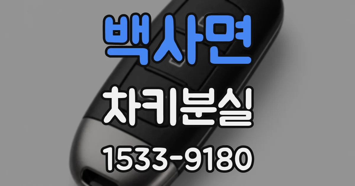 백사면 차키분실