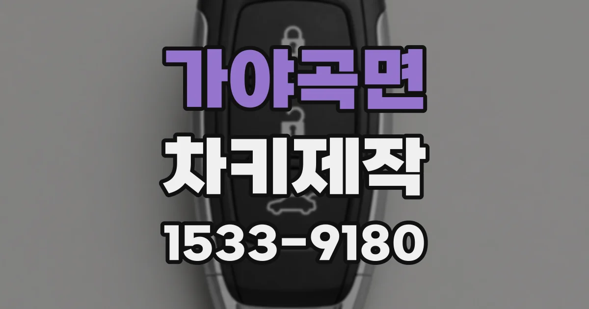 가야곡면 차키제작