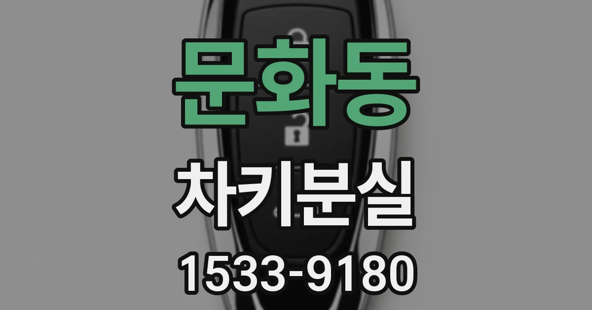 문화동 차키분실