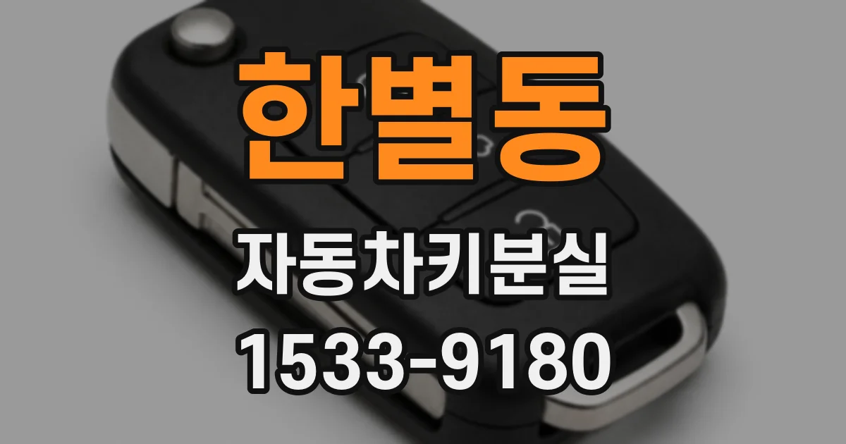 한별동 자동차키분실