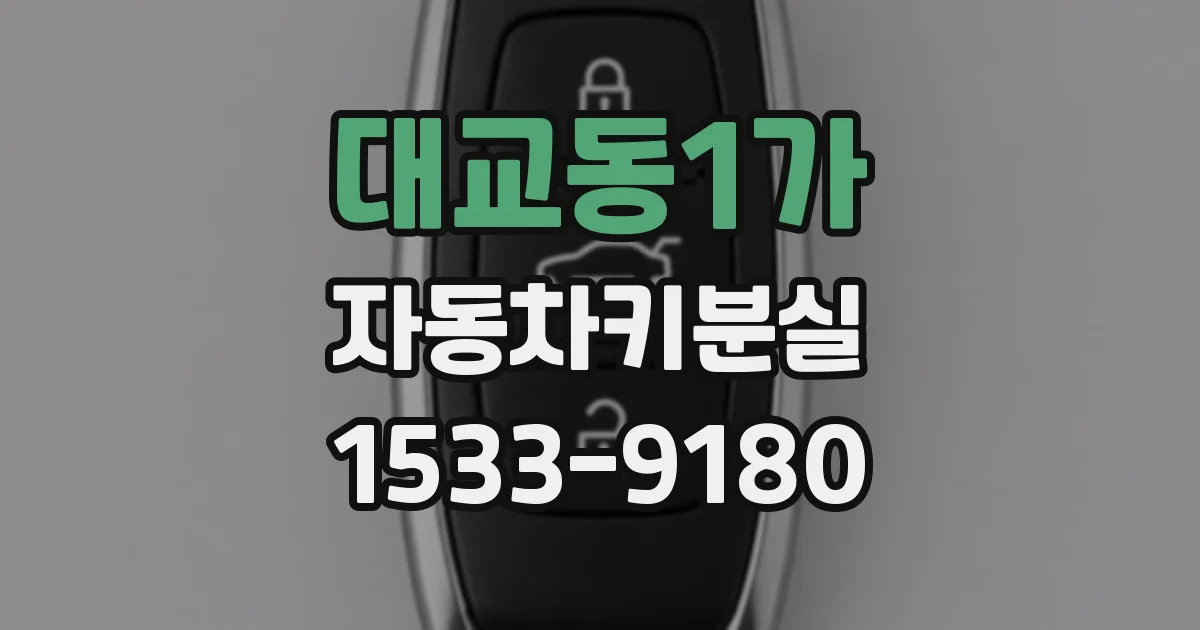 대교동1가 자동차키분실