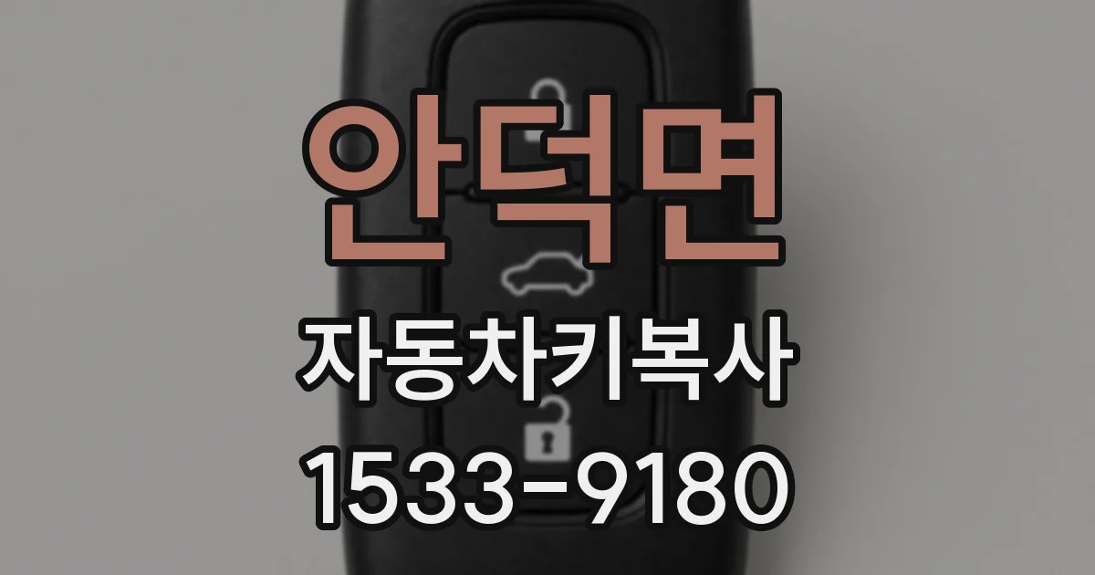 안덕면 자동차키복사