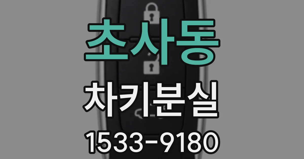 초사동 차키분실