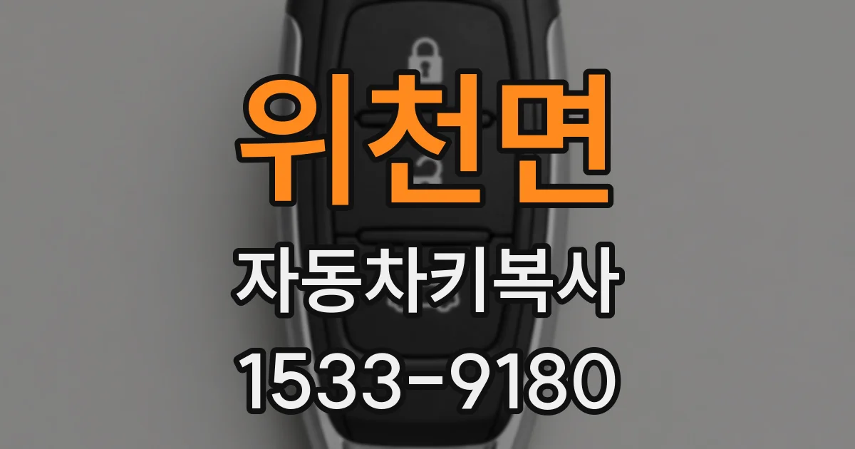 위천면 자동차키복사