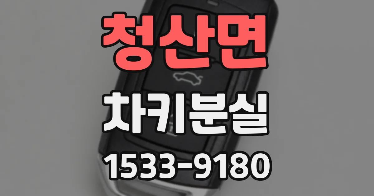 청산면 차키분실