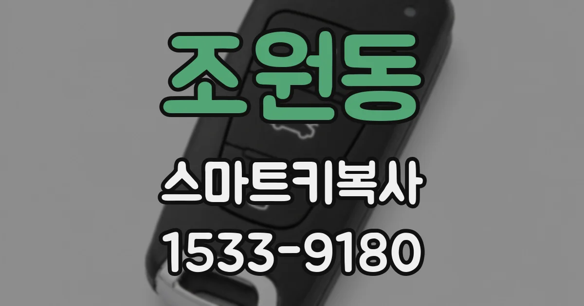 조원동 스마트키복사