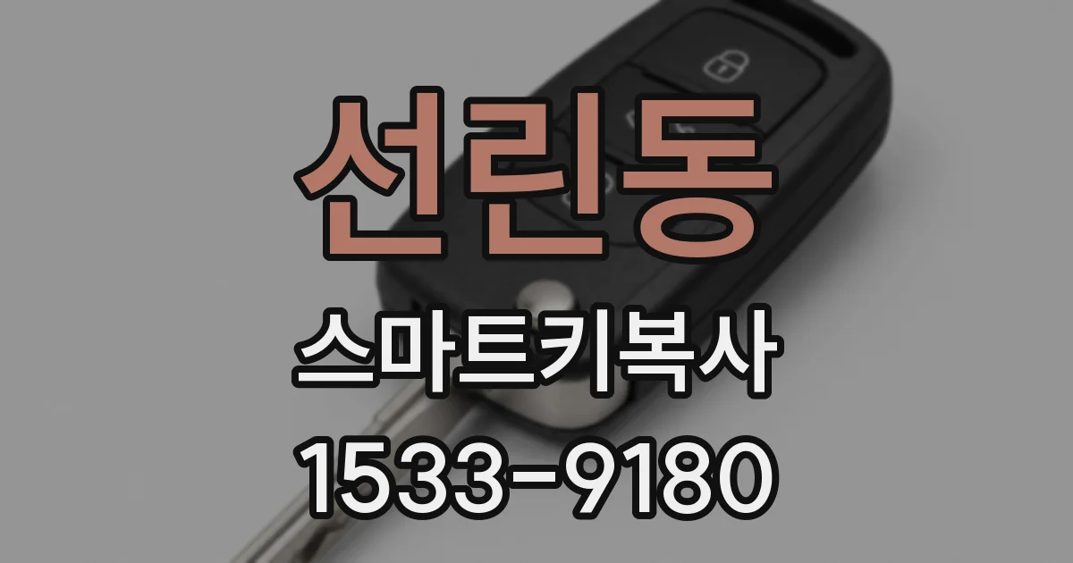 선린동 스마트키복사