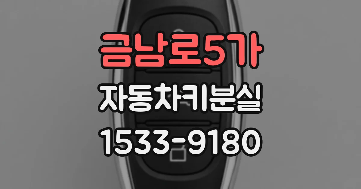 금남로5가 자동차키분실