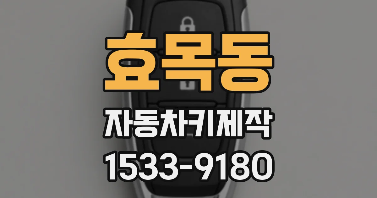 효목동 자동차키제작