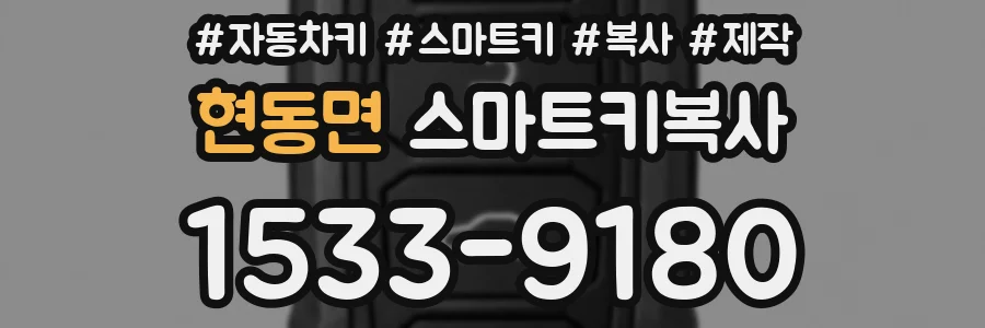현동면 스마트키복사