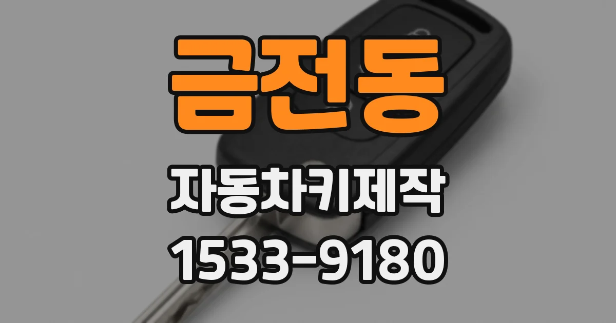금전동 자동차키제작