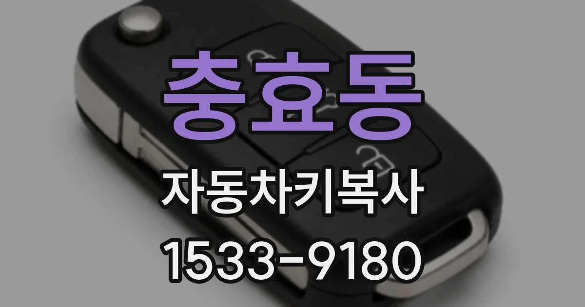 충효동 자동차키복사
