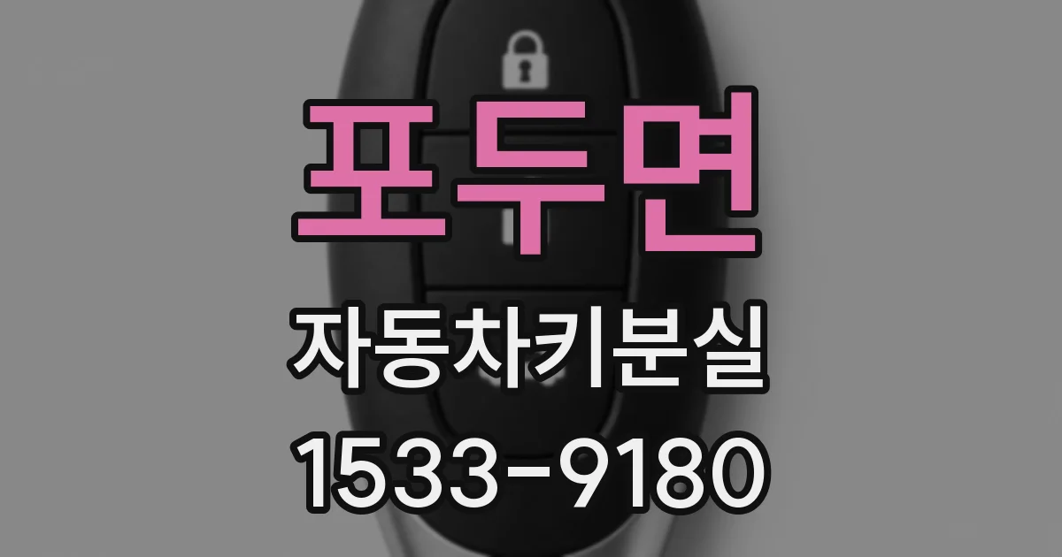포두면 자동차키분실