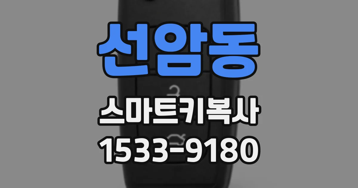 선암동 스마트키복사