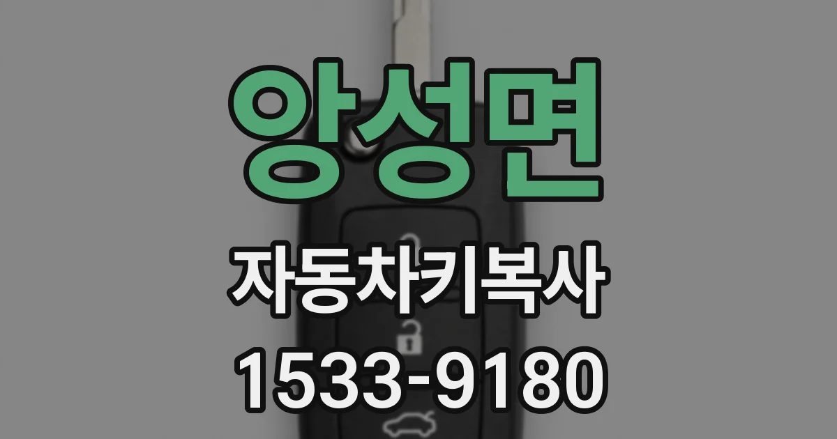 앙성면 자동차키복사