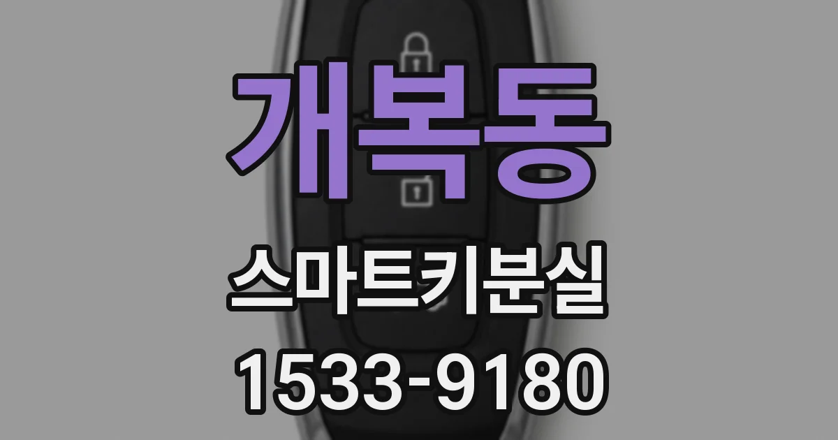 개복동 스마트키분실