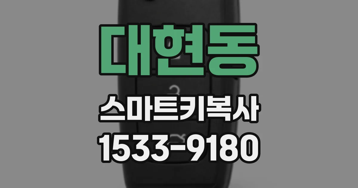 대현동 스마트키복사