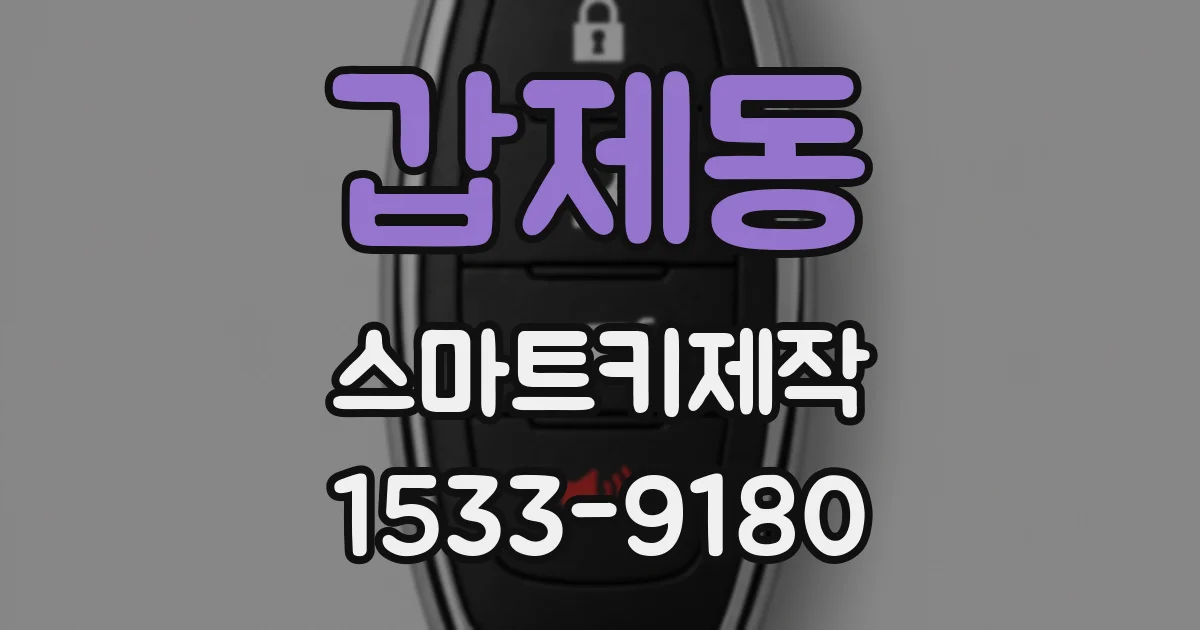 갑제동 스마트키제작