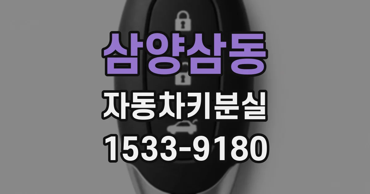 삼양삼동 자동차키분실