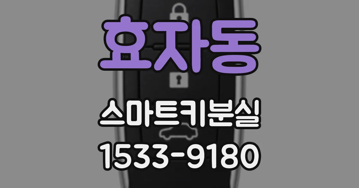 효자동 스마트키분실