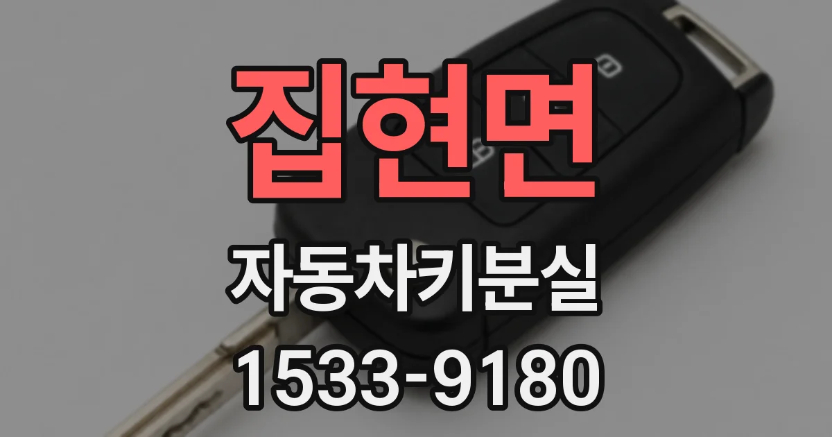 집현면 자동차키분실