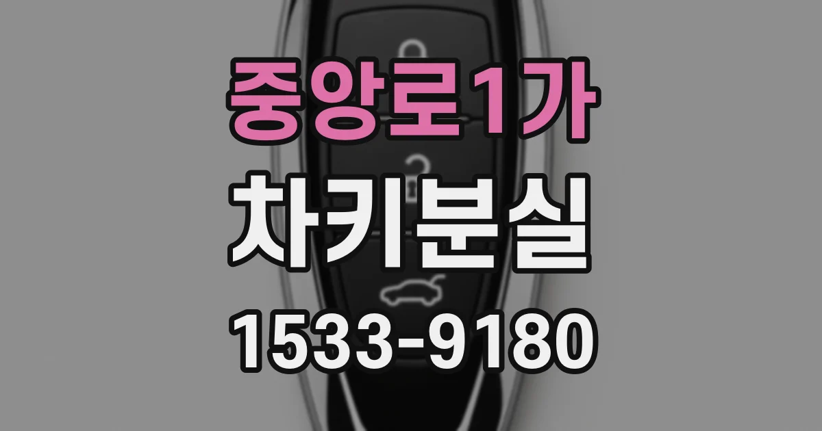 중앙로1가 차키분실