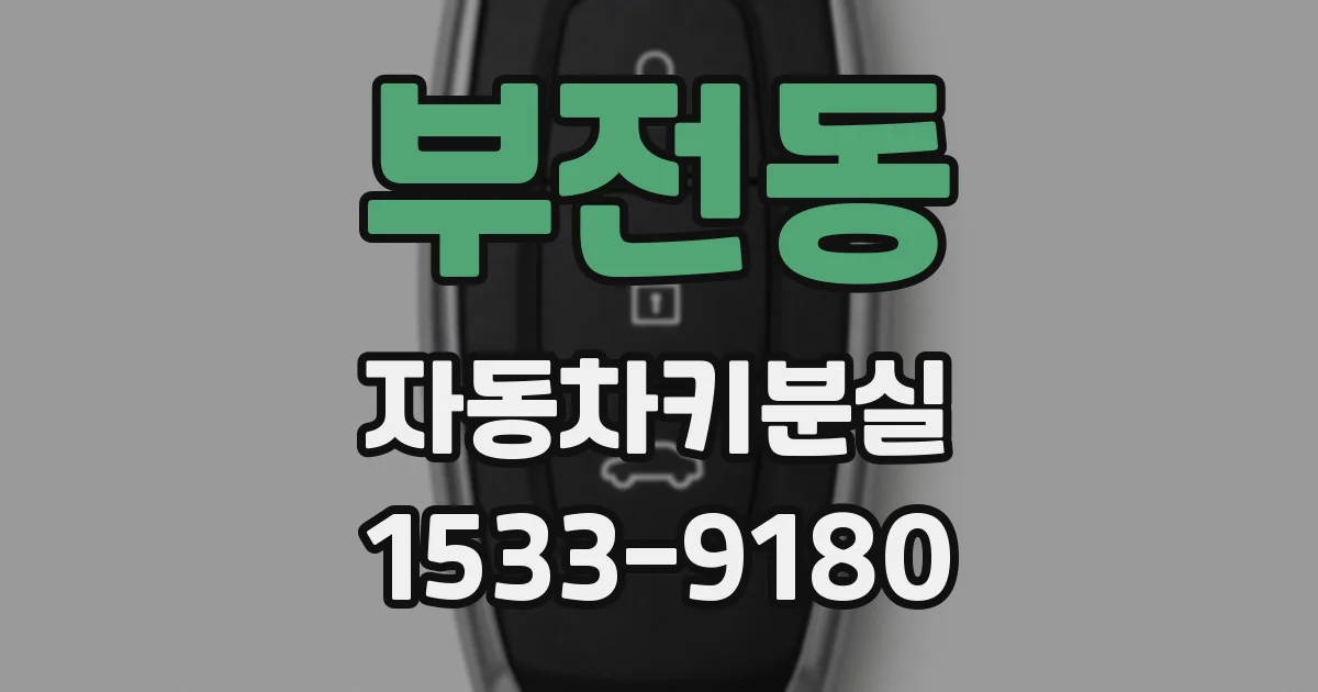 부전동 자동차키분실