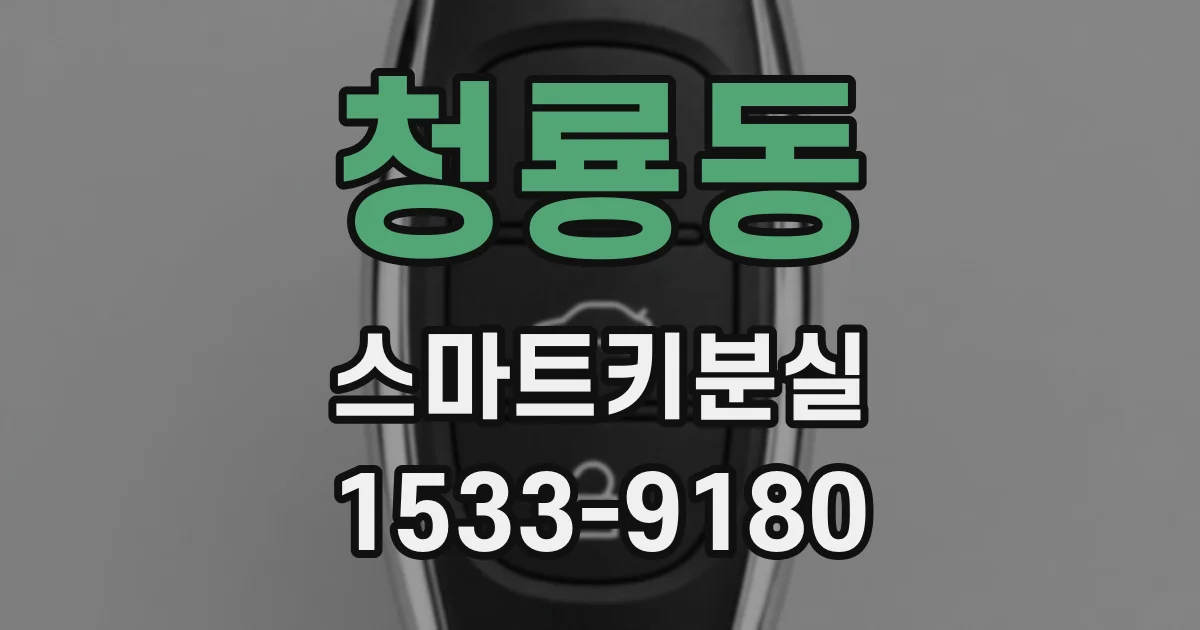 청룡동 스마트키분실