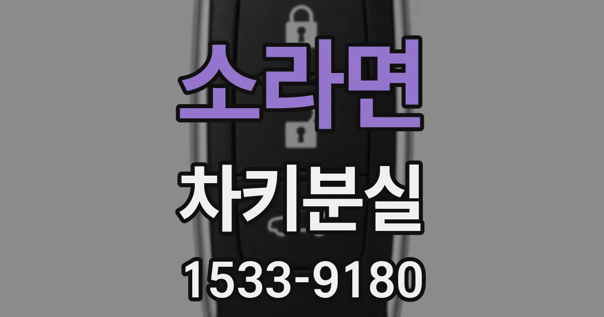 소라면 차키분실