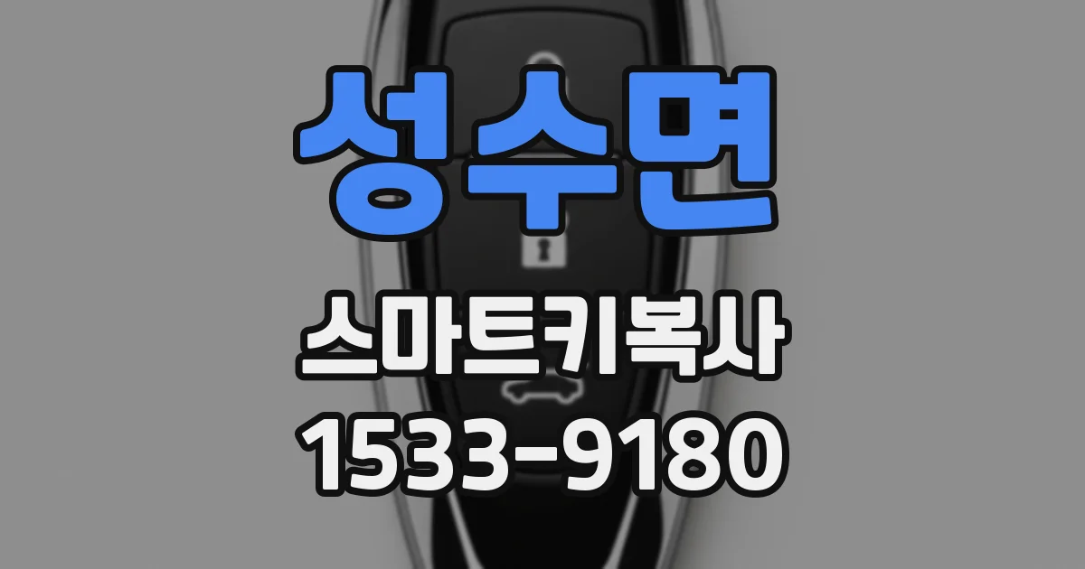 성수면 스마트키복사