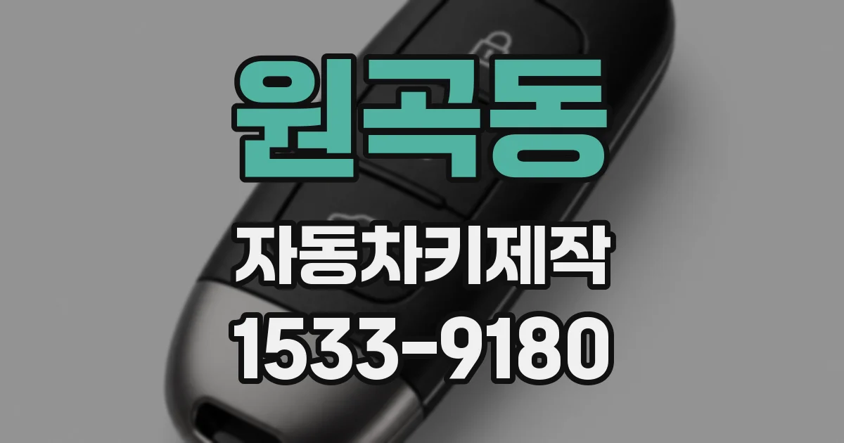원곡동 자동차키제작
