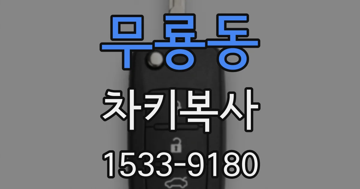 무룡동 차키복사