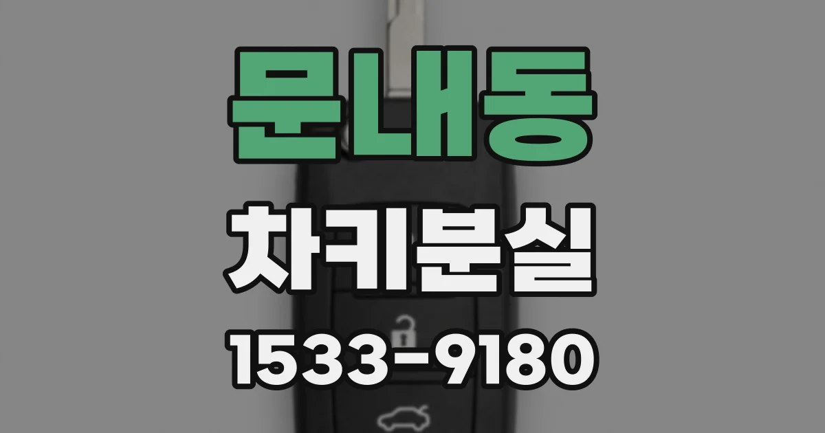 문내동 차키분실