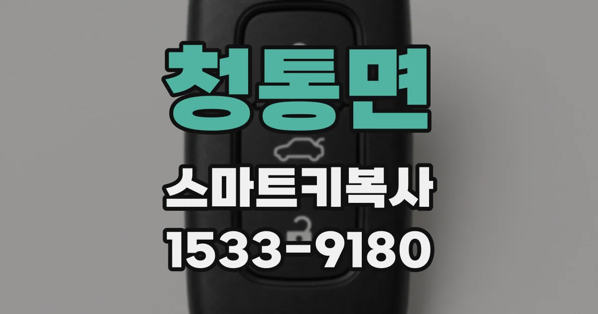 청통면 스마트키복사