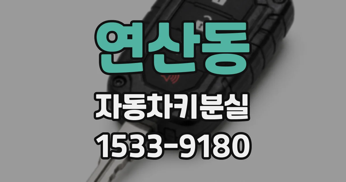 연산동 자동차키분실