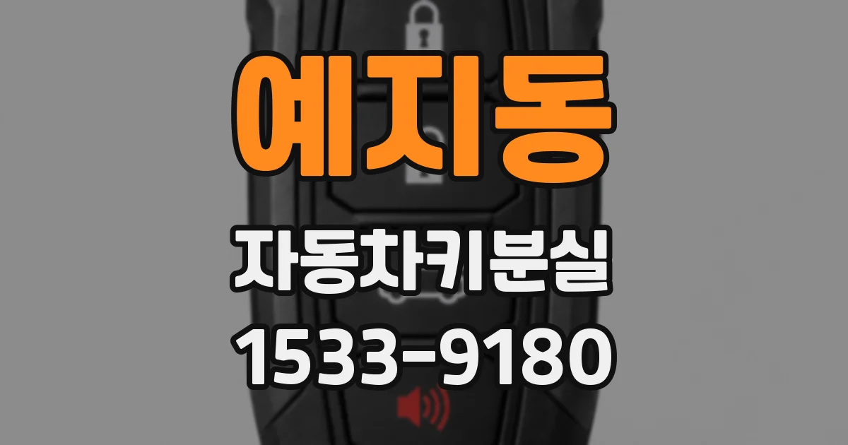 예지동 자동차키분실