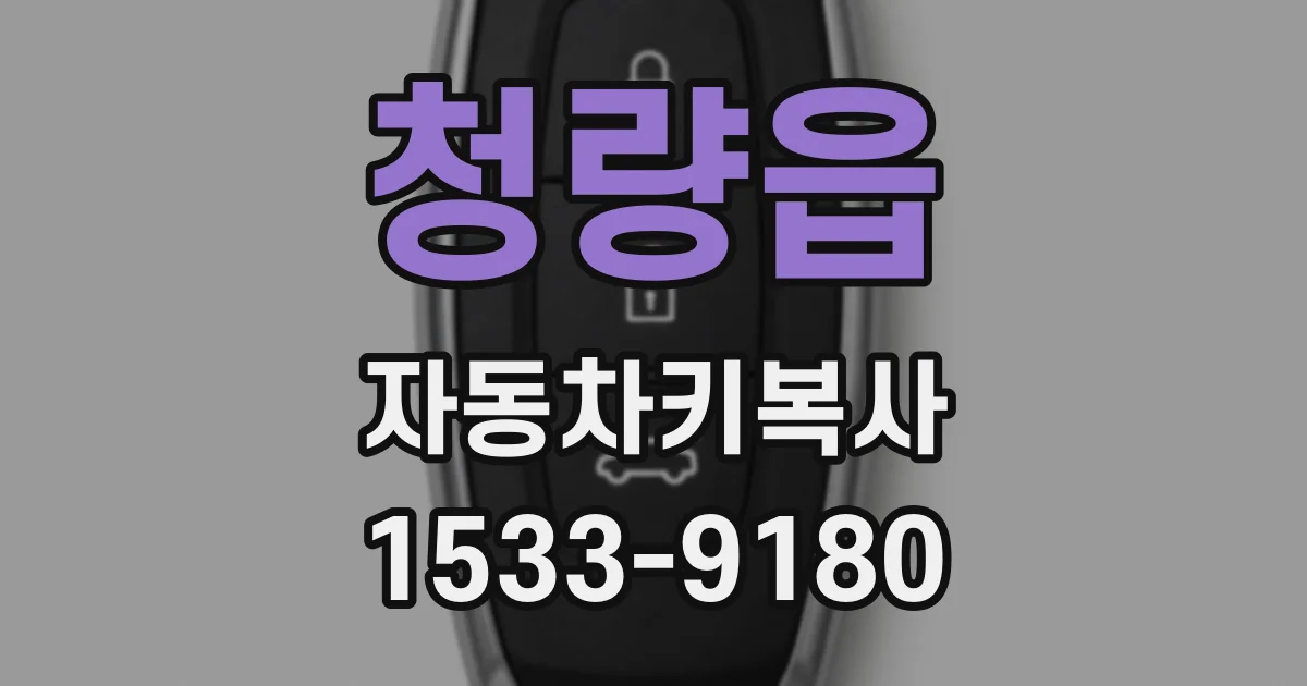 청량읍 자동차키복사