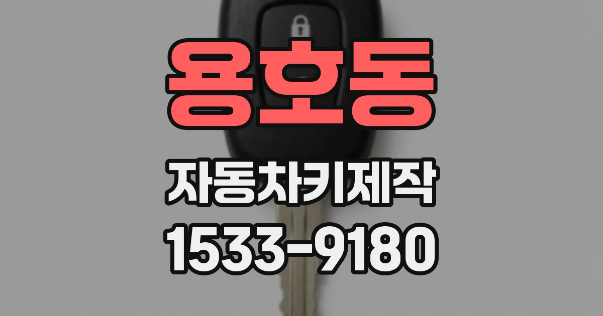 용호동 자동차키제작
