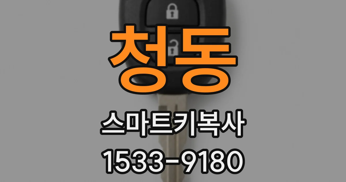 청동 스마트키복사