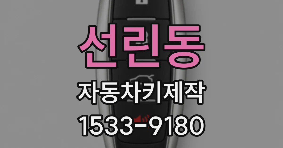 선린동 자동차키제작