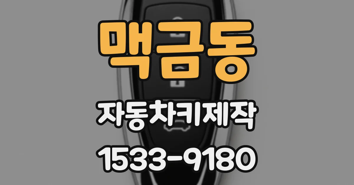맥금동 자동차키제작