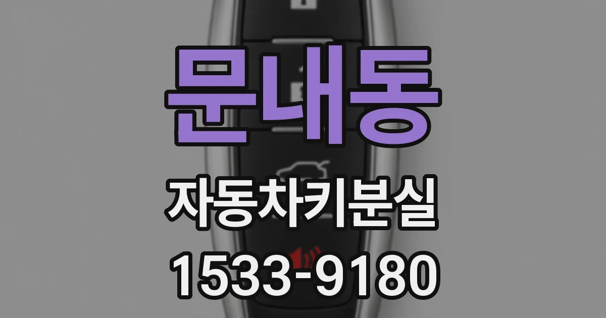 문내동 자동차키분실