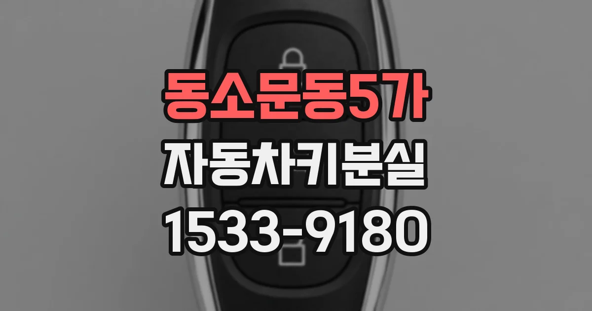동소문동5가 자동차키분실