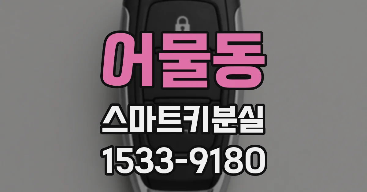 어물동 스마트키분실