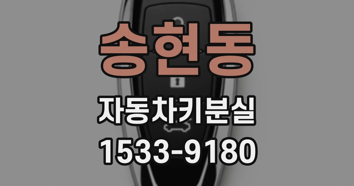 송현동 자동차키분실