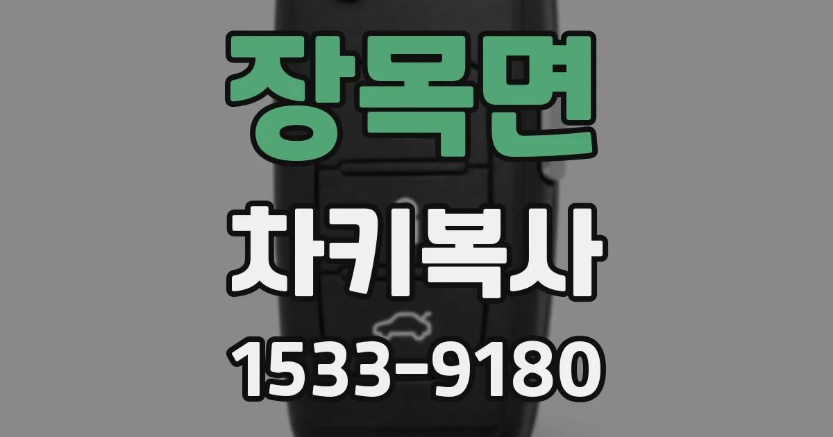 장목면 차키복사