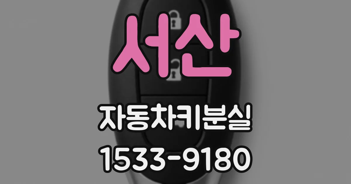 서산 자동차키분실
