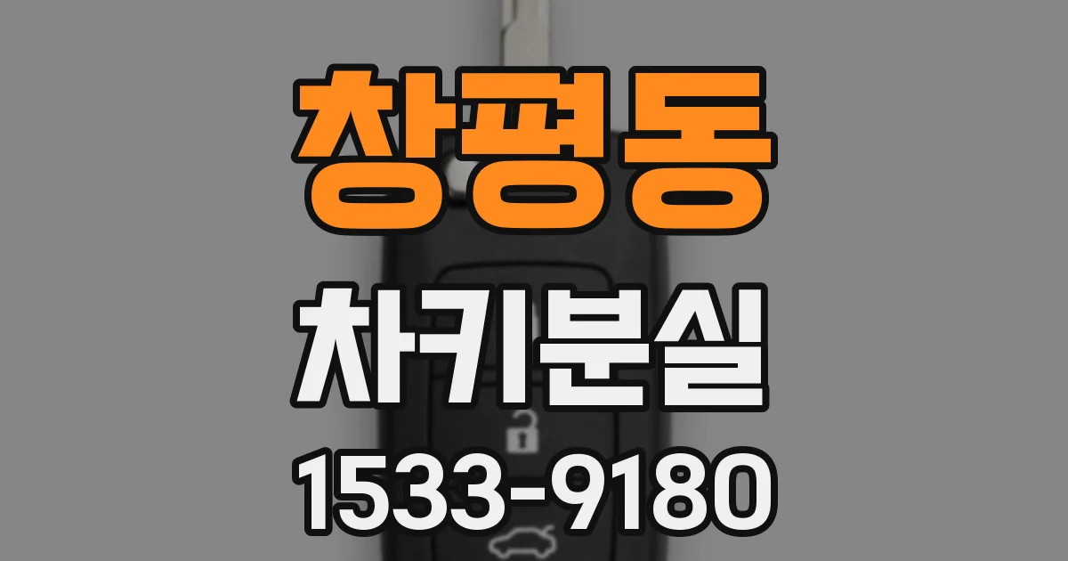 창평동 차키분실