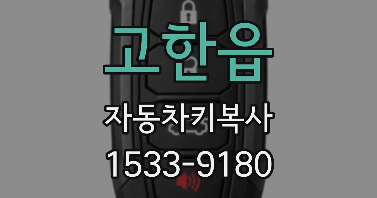 고한읍 자동차키복사