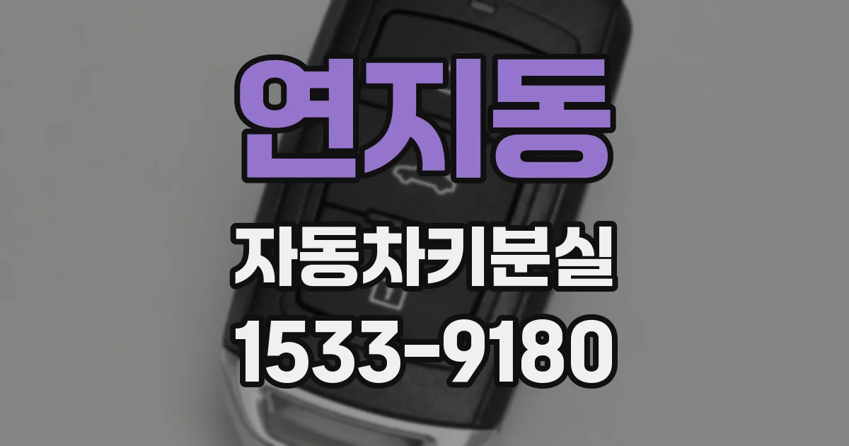 연지동 자동차키분실